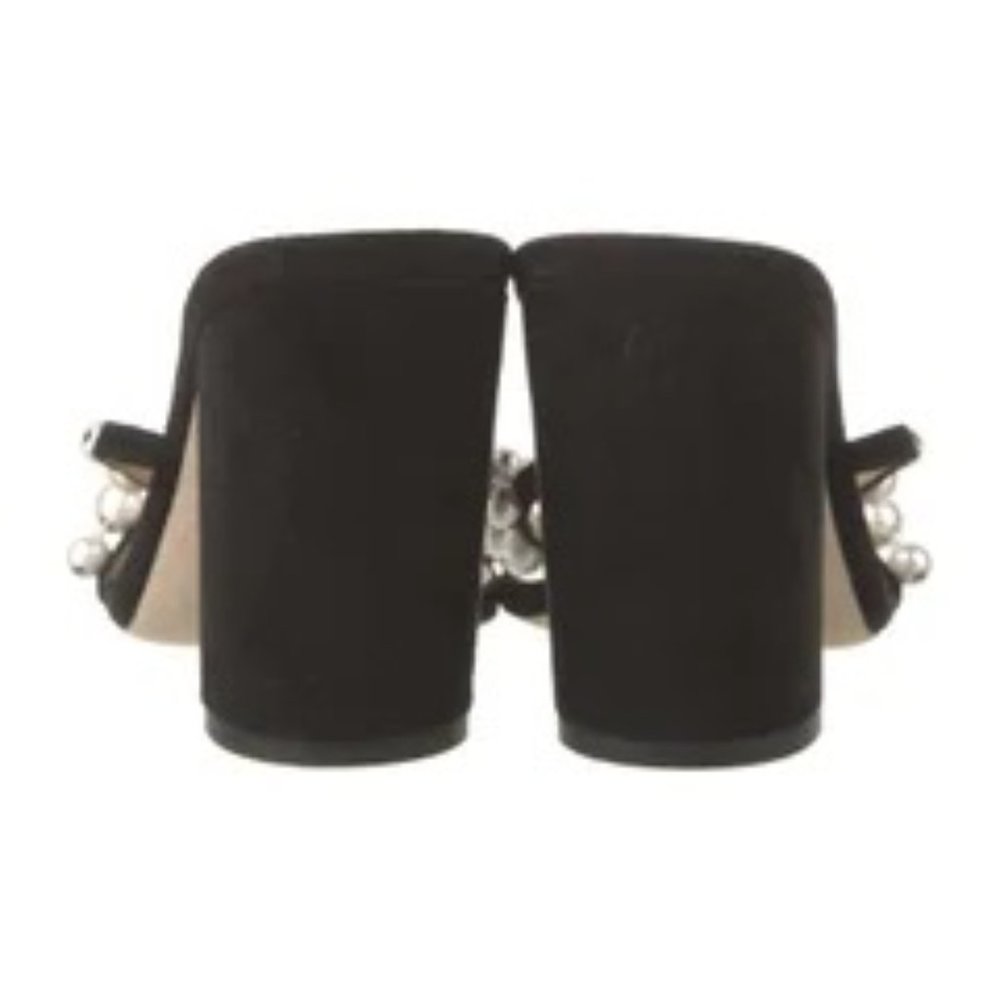 JIMMY CHOO Suede Beaded Accents Slides - Size 9 - Picture 4 of 11